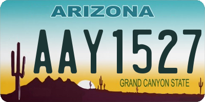 AZ license plate AAY1527