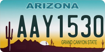AZ license plate AAY1530