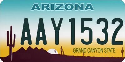 AZ license plate AAY1532