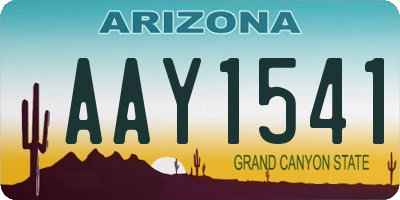 AZ license plate AAY1541