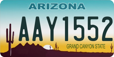 AZ license plate AAY1552