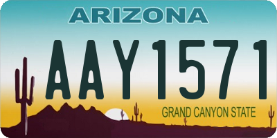 AZ license plate AAY1571