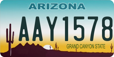 AZ license plate AAY1578