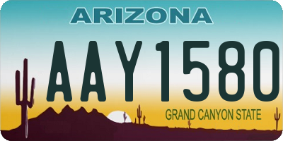 AZ license plate AAY1580
