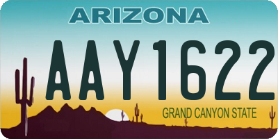 AZ license plate AAY1622