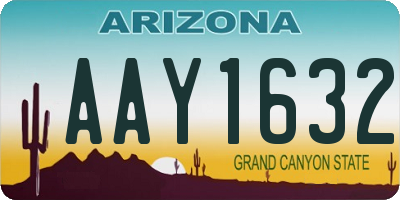 AZ license plate AAY1632