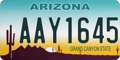 AZ license plate AAY1645