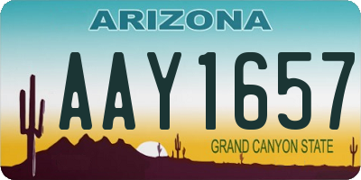 AZ license plate AAY1657