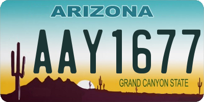 AZ license plate AAY1677