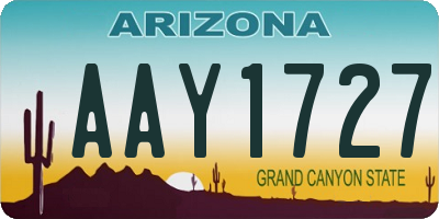 AZ license plate AAY1727