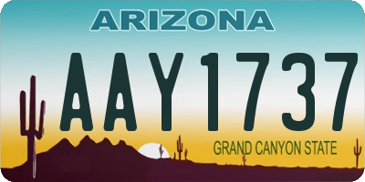 AZ license plate AAY1737