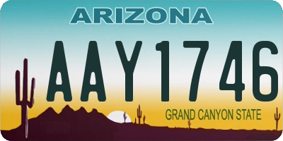 AZ license plate AAY1746