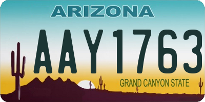 AZ license plate AAY1763
