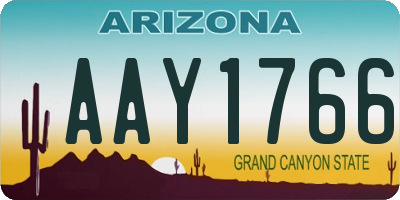 AZ license plate AAY1766