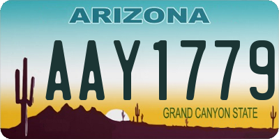 AZ license plate AAY1779