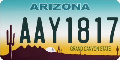 AZ license plate AAY1817