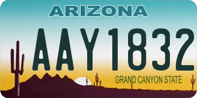 AZ license plate AAY1832