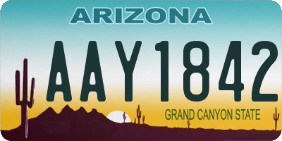 AZ license plate AAY1842