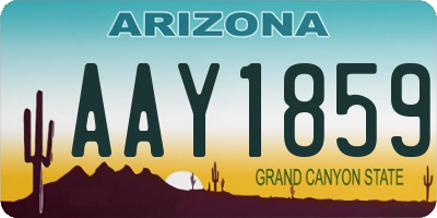 AZ license plate AAY1859