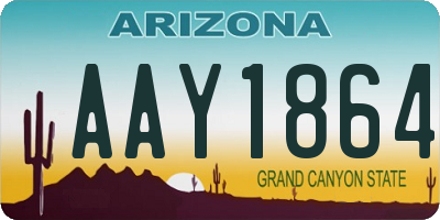AZ license plate AAY1864
