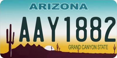 AZ license plate AAY1882