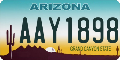 AZ license plate AAY1898