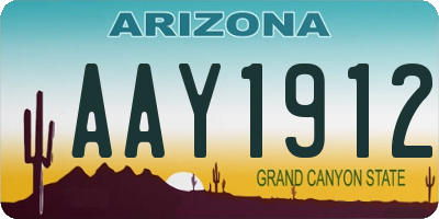 AZ license plate AAY1912