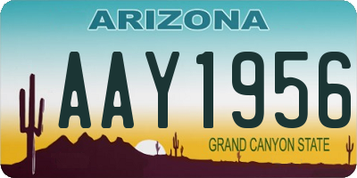 AZ license plate AAY1956