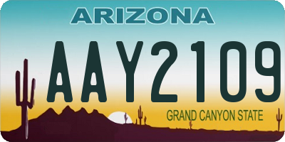 AZ license plate AAY2109