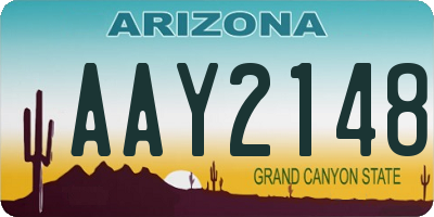 AZ license plate AAY2148