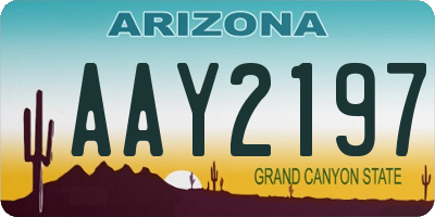 AZ license plate AAY2197