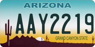 AZ license plate AAY2219