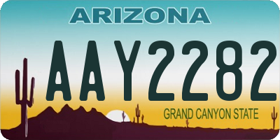 AZ license plate AAY2282
