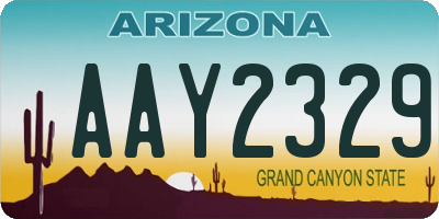 AZ license plate AAY2329