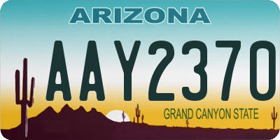 AZ license plate AAY2370
