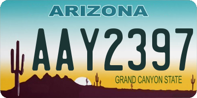 AZ license plate AAY2397