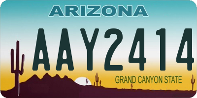 AZ license plate AAY2414