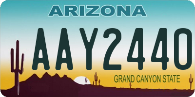 AZ license plate AAY2440