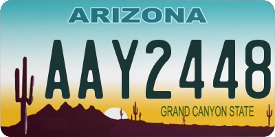 AZ license plate AAY2448