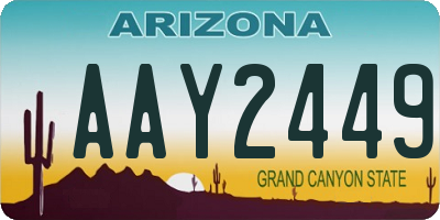 AZ license plate AAY2449
