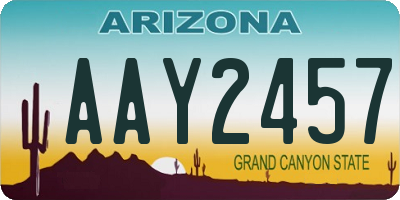 AZ license plate AAY2457