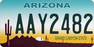 AZ license plate AAY2482