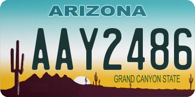 AZ license plate AAY2486
