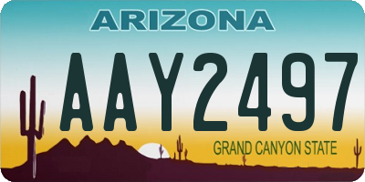 AZ license plate AAY2497