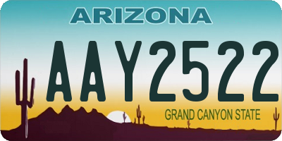 AZ license plate AAY2522