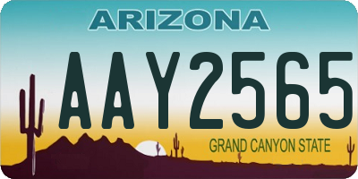 AZ license plate AAY2565