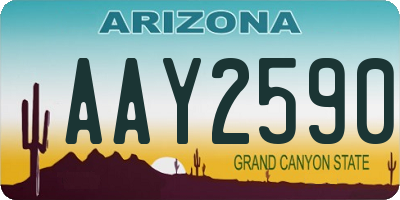AZ license plate AAY2590