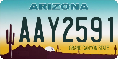 AZ license plate AAY2591