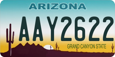 AZ license plate AAY2622