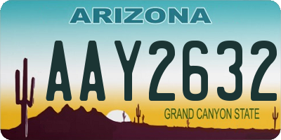 AZ license plate AAY2632